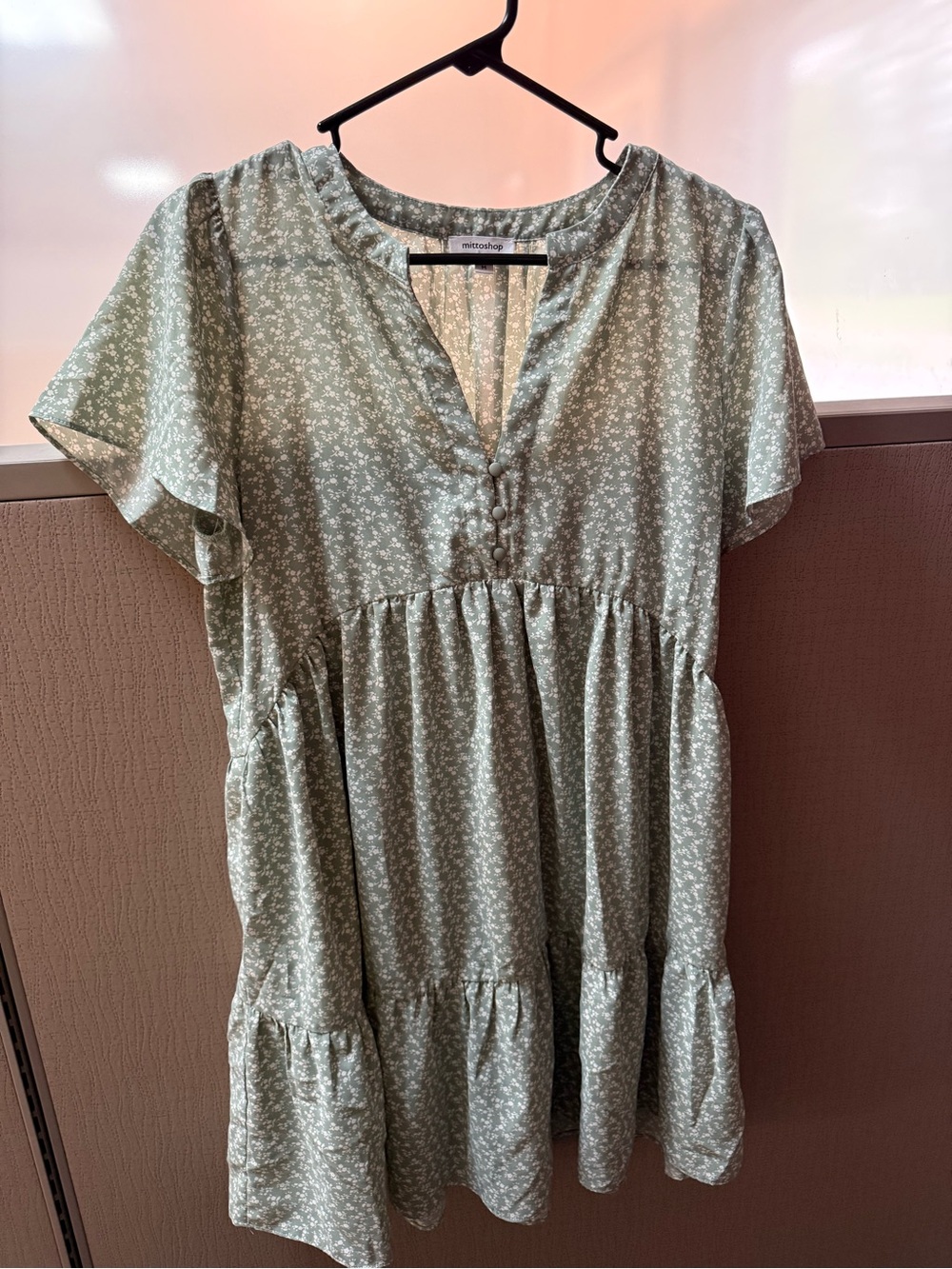 Boutique Sage green floral dress